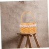KOMBIUDA Woven Flower Arrangement Basket with Handle for Home Decor