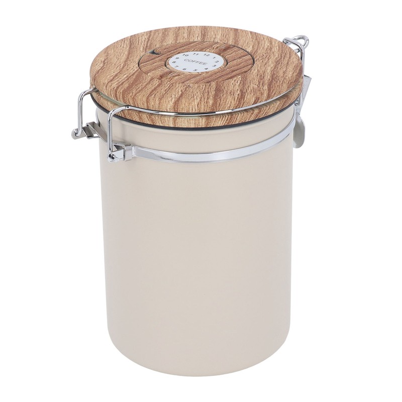 Coffee Canister 1.8L Stainless Steel Airtight Coffee Bean Storage Container