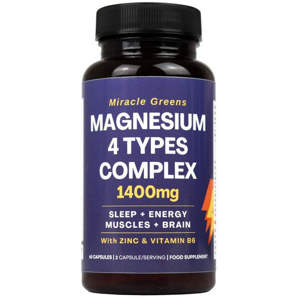 Magnesium Glycinate 4-in-1 | 1400mg Complex – 400mg Elemental Magnesium