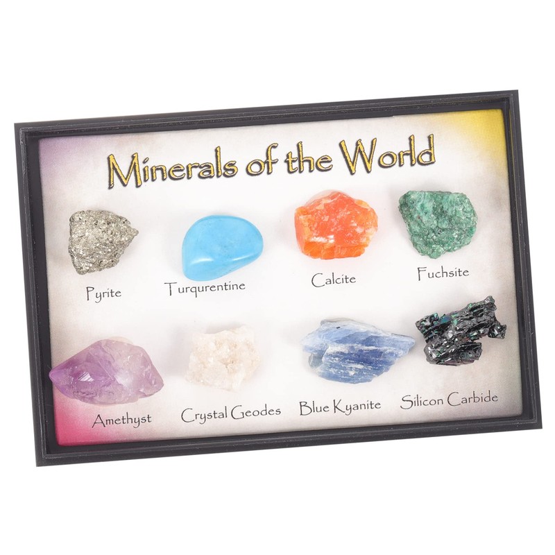 Mobestech 4sets Natural Specimen Irregular Crystals for Science Education Decor