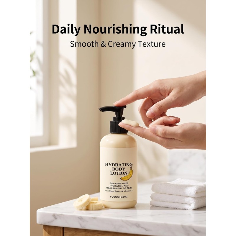 Banana Hydrating Body Lotion with Shea Butter & Vitamin E,