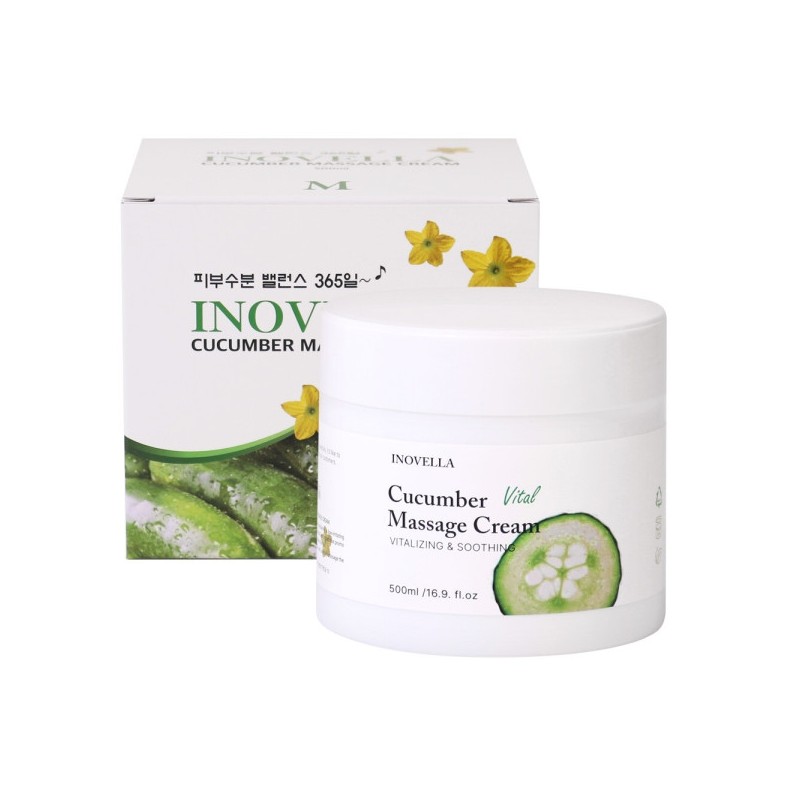 Inovella Skin Moisture Balance Cucumber Massage Cream 500g / 이노벨라