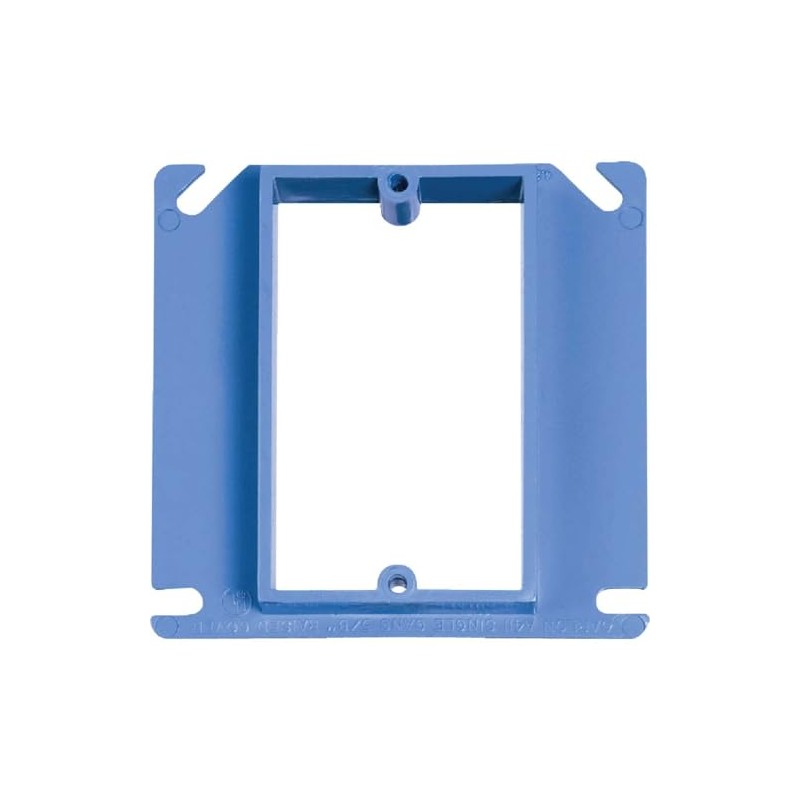 Carlon A411 Outlet Box Cover, Square, Raised, 1 Gang, 4-Inch,