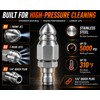 Sewer Jetter Nozzle for High-Pressure Washer – Stainless Steel Quick
