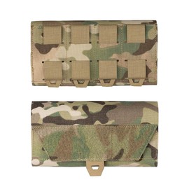 IDOGEAR OUTDOOR Multi-camo Tactical Molle Phone Holder Chest Cell Phone Pouch for Vest Molle Plate Utility Military Small Pouch Phone Carrier Universal Screen Size 4.7''-6.8''(camo)