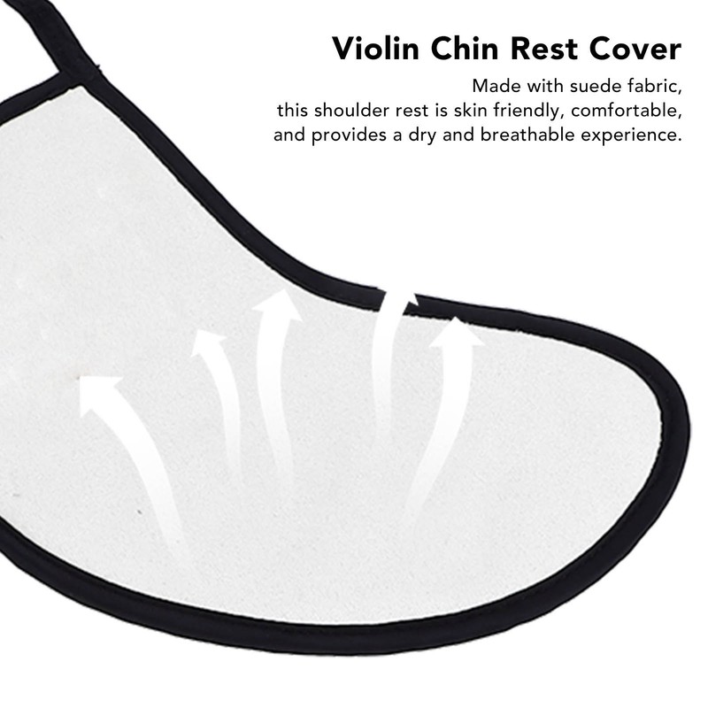 Violin Chin Rest Pad Suede Fabric Skin Friendly Comfortable Washable