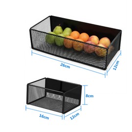 Spice Rack, No Drilling, Magnetic, Standing, Space-Saving, Fridge Spice Organiser, Fridge Magnetic Shelf, Kitchen Organiser Kitchen Shelf for Spices Bottle, Load Capacity 7.5 kg, Black, 16 x 12 x 8 cm