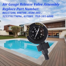 R0357200 Air Gauge Release Valve Assembly, Compatible with Zodiac Jandy Pool and Spa Filters, JS Series, CV/CL Series, DEV/DEL Series Filters