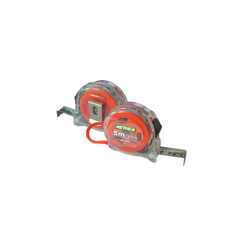 Metrica 38764 Rotary Double-Faced Transparent Tape Measure 5 m 19