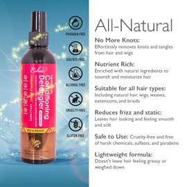 Esha Girl – Wig & Weave Leave-in Conditioner & Detangler – For Human & Synthetic Hair, Wigs, Weaves, Hair Pieces – Fortified with Jojoba Oil – Moisturize, Soften – Pineapple Scent (4 Oz.)