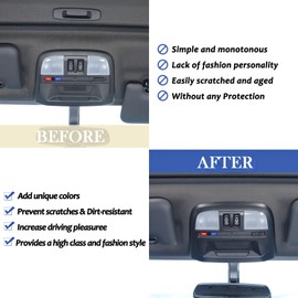 Daeiclru - Cubierta de luz de lectura superior para coche compatible con Subaru WRX 2022 2023, cubierta de luz de lectura de techo ABS, accesorios decorativos interiores (negro mate)