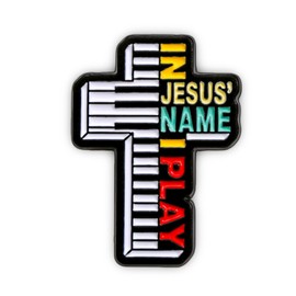 Herxion Cross Enamel Pins, Christian Pins for Backpacks, Jesus and Music Hat Pins, Religious Piano Novelty Brooch Pins, Backpack Pins, Lapel Pins for Men, Women, Girls, Boys. For Lanyard, Bags, Hats