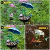 YZYOE Solar Powered Frog Holding an Umbrella Feeding Light, Garden