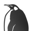 Penguin Family Stake Statue Simulation Vivid Hollow Iron Animal Stake