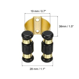 PATIKIL Metal Pool Cue Clips, 2 Pack Billiard Stick Clips, Gold Tone