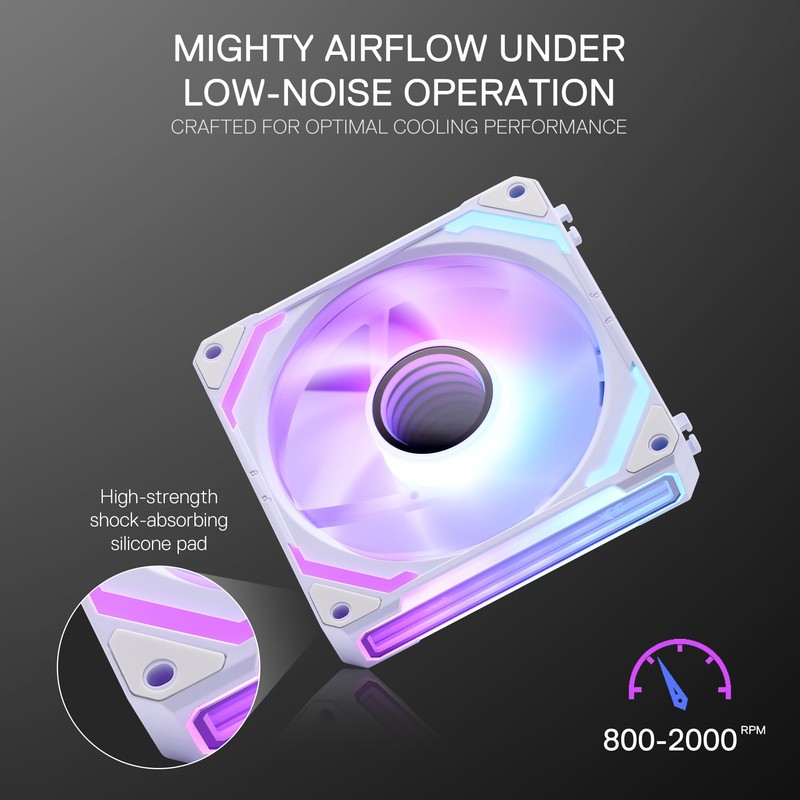 Redragon GCF012 Standard 120mm PC Case Fan, Daisy-Chain Connection, 5V