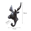 HIGHAWK Wall Hanging Hook Deer Animal Hook Decoration Cast Iron