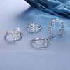JeryWe 20PCS Adjustable Rings Set for Women Cute Simple Butterfly