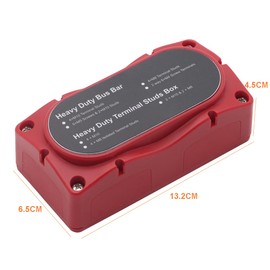 300A M8 Busbar Brass Mass Distributor for Off-Road Vehicles Boat Distributor Block Motorhome Camper Car Heavy Duty Bus Bar (Red)