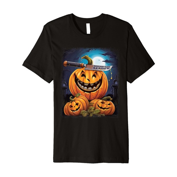 Assistant Team Leader Funny Halloween Fun Pun Spooky Premium T-Shirt