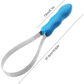 Dual-Sided Dog Shedding Blade,Dog Deshedding Loop Brush,2Pcs Double-Sided Shedding Blade,Dogs Shedding Brush,Stainless-Steel Grooming Tool,Dog Shedding Tool with Stainless Steel Blade for Dog Cat