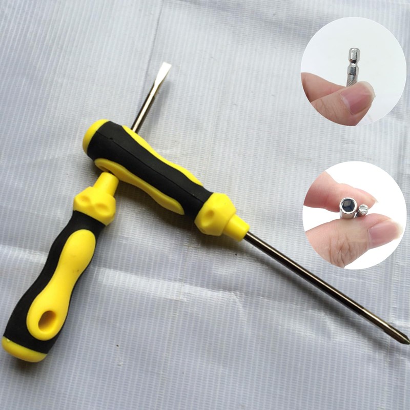 2 Pcs Screwdriver Adapter, 1/4 to 4mm Insert Bit Adapter,