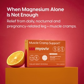 MYOVIV - Powerful Muscle Cramp Relief - 14 Packets (Trial Size), Sunny Orange Flavor - Muscle Cramp Support - Pregnancy & Lactation Safe