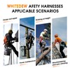 Fall Protection Premium Safety Harness with Shock Absorbing Lanyard, Vented