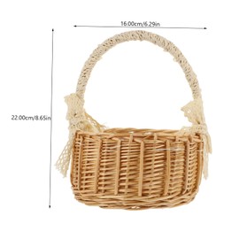 ULTECHNOVO Handwoven Rattan Storage Basket Decorative Flower Container for Home Creative Household Organizer Khaki for Arranging Flowers Storing Fruits Daily Essentials Random Color