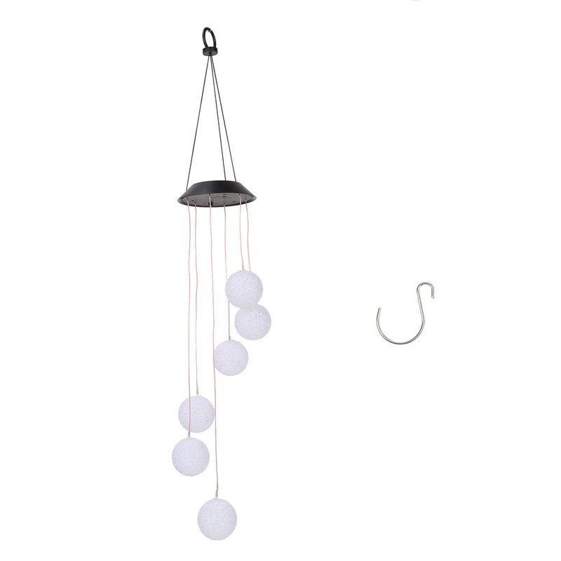 Solar Crystal Ball Wind Chimes Light 100LM IP45 Waterproof Decorative