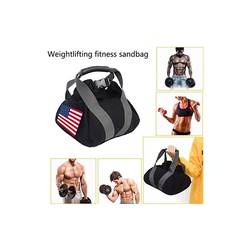 2 Pcs Adjustable Canvas-Kettlebell-Sandbag wtih Handle for Training Home Training,