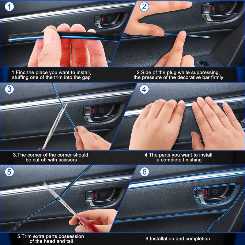 25 Pack Interior Car Accessories, 32 Feet Car Interior Moulding
