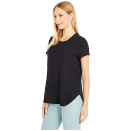 Beyond Yoga Women's On The Down Low Tee, Darkest Night, Black, L