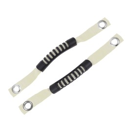 REPAIROCK 2 Pcs Roll Bar Grab Handles for Jeep Wrangler 07-17 for Ford Bronco 21-22 Pickup Grab Handles Grips Roof Rope Handle with Hole Oxford Cloth ABS White