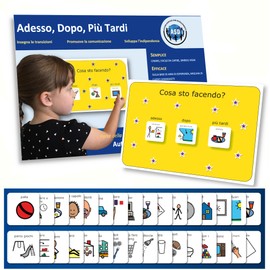 Autism Supplies And Developments IT_NNL Visual Now Next Later Board Plastic (Italian), Blue, S