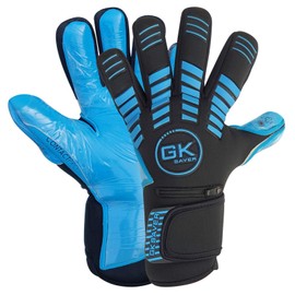 GK Saver Football Goalkeeper Gloves Protech 301 B Contact Pro Professional Goalie Gloves Size 6 to 11 Soccer GK Gloves (Protech Blue NF 8)