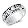 Sterling Silver Women's Men's Claddagh Spinner Ring Celtic Band 9mm