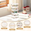 MODOWEY 5 Tier Rotating Earring Holder Organizer, Adjustable Metal &