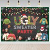 Avezano Ugly Sweater Party Backdrop Christmas Ugly Sweater Background for