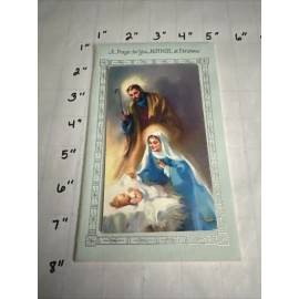 Vintage Christmas Card a prayer for you mother at Christmas unique Hard Panel