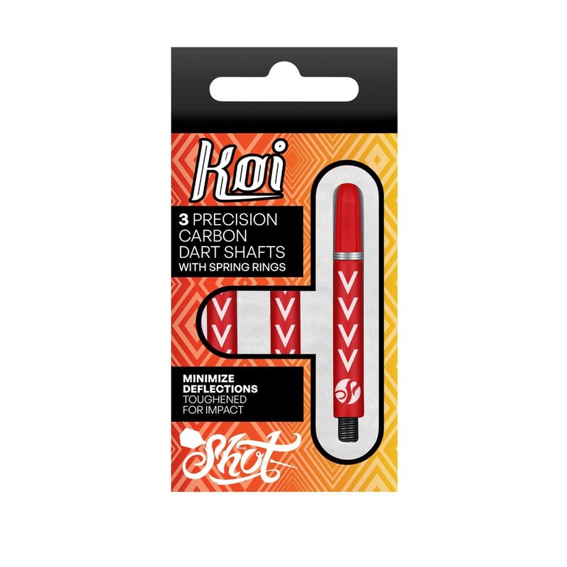 Shot! Koi Carbon Dart Shafts - with Springs - Red