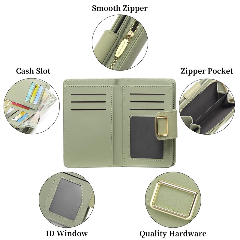 LEEXTON Leather Purses for Women RFID Blocking Wallet Women's Small