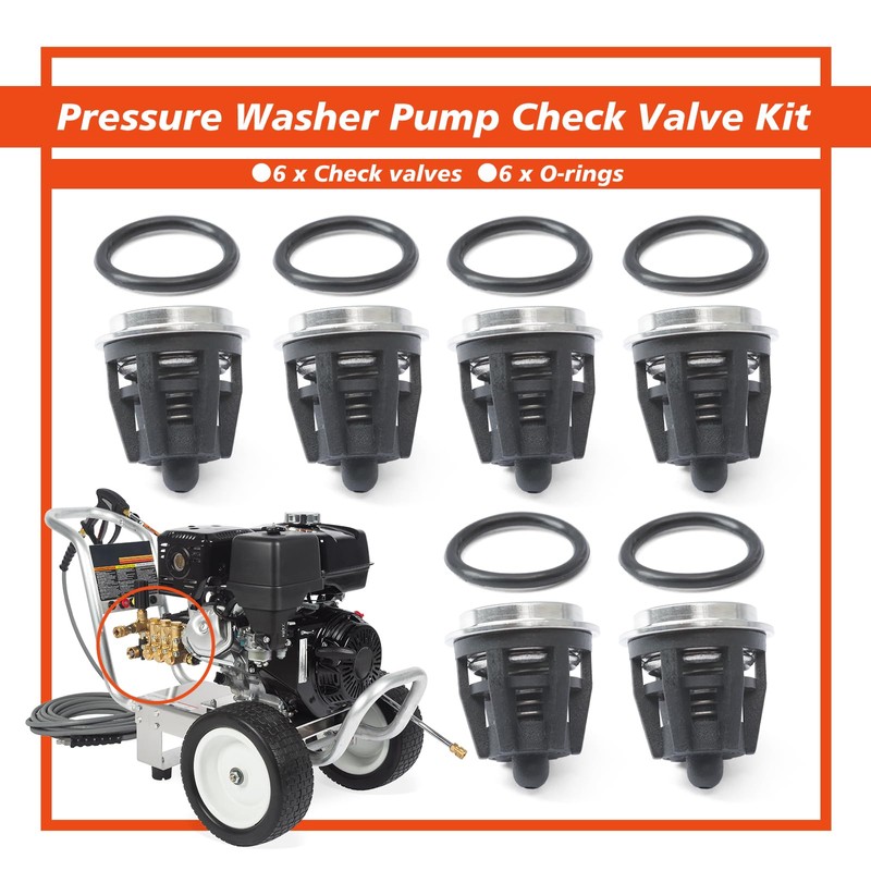 Mhrxusd 6PCS 70-0009 Pressure Washer Pump Check Valve Kit Replacement