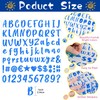 648 Pieces 8 Sheets Letter Stickers Glitter Small Self Adhesive
