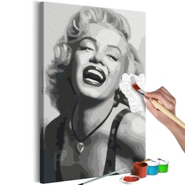 murando - Painting by Numbers Marilyn Monroe Portrait Retro Vintage 40 x 60 cm Painting Set with Wooden Frame on Canvas for Adults Children Painting Hand Painted Kit DIY Gift Decoration