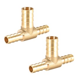 sourcing map Pack of 2 8 x 12 x 8 mm Hose ID Reducer Barb Y 3-Way T-Connector Adapter