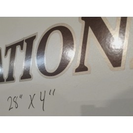 VOMELA HOLIDAY RAMBLER VACATIONER RV LOGO DECAL TAN/BROWN 28x4 GRAPHIC CAMPER TRAILER