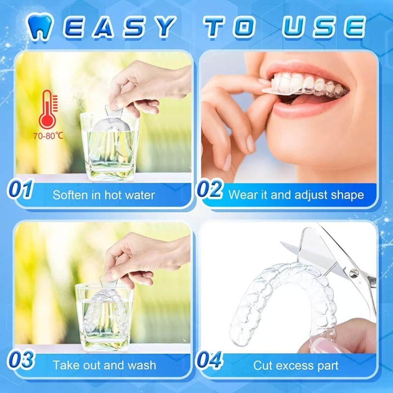 Freds Set 4 Guarda Dental Moldeable Desgaste Bucal Anti Bruxismo