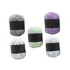 Ciieeo 5rolls Gradient Cotton Yarn Knitting and Crochet Thread for