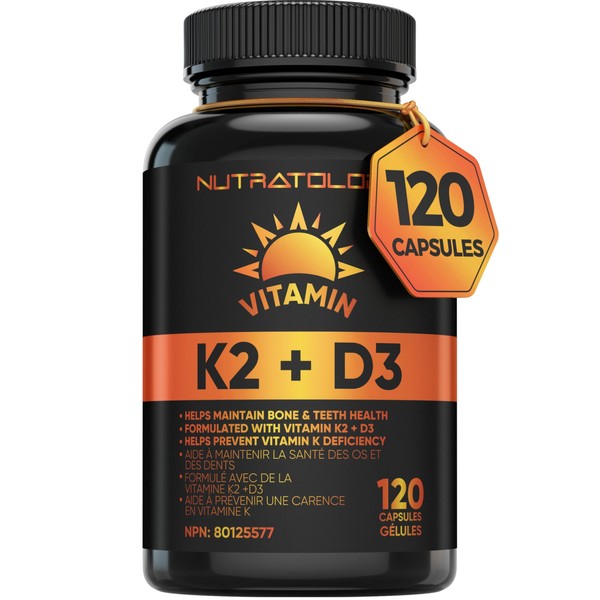 Nutratology Nutratology Vitamin K2 + D3 Highest Potency 120MCG/1000 IU